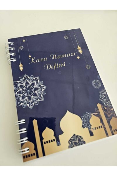 DESİGN KAZA NAMAZI DEFTERİ LACİVERT RENKLİ 5 YILLIK PVC KAPAK