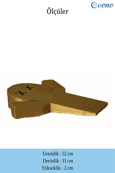 Evene Gold Color Decorative Door Stopper - 4 Pieces Model 3