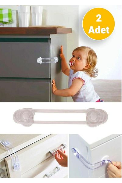 kukohomes 2-Piece Cabinet Drawer Baby Safety Lock Multi-Purpose Child Lock
