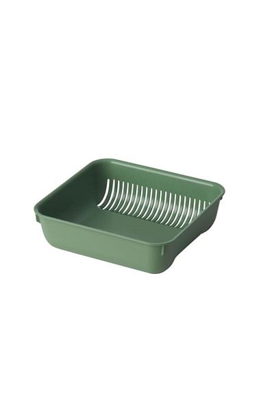 HOLLYHOME SKOLAST Food Waste Container Green, Sink Strainer 16x17x5 cm