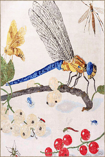 Rugs Modern Halı Multicolored Fruit and Bee Insect Patterned Creative Modern ...