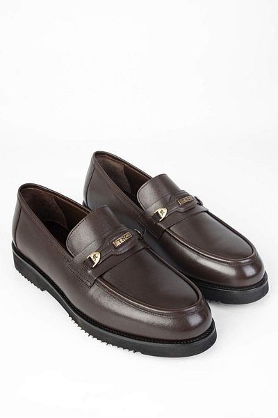 Tamer Tanca Men's Brown Genuine Leather Loafer Shoes