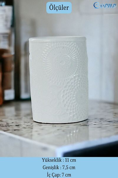 Evene Pen Holder White Color Desk Pen Holder Organizer Pen Holder Model 12