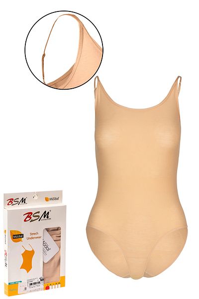 BSM Women's Modal Cotton Skin Rope Strap Hooked Snap Body