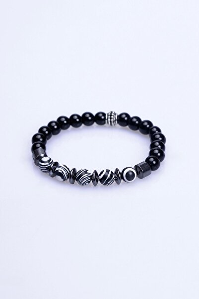 Tudors Natural Stone Unisex Black Bracelet