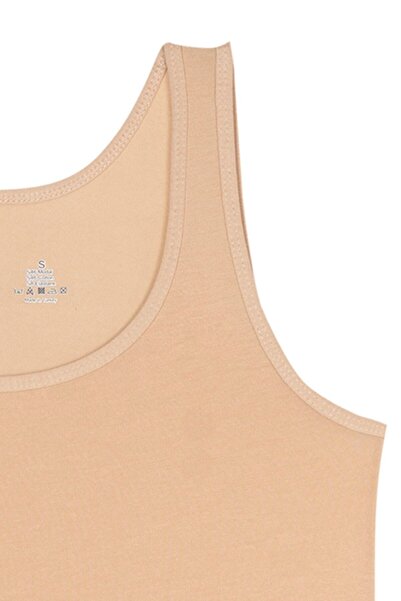 BSM Women's Nude Modal Soft Comfortable High Quality Thick Strap Snap Fastener Athlete Body