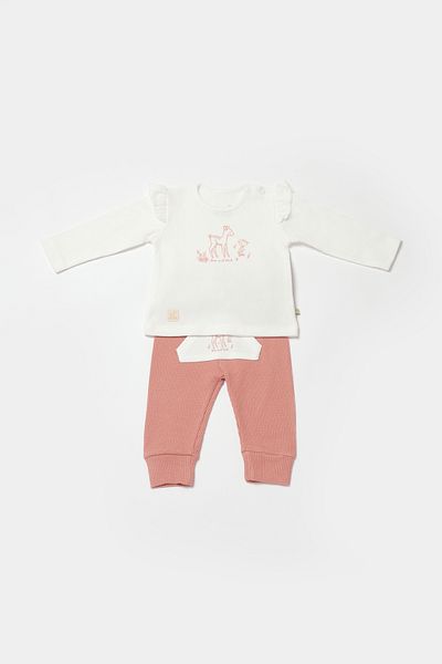 Biorganic Wafle Deer And Bird Baby Set