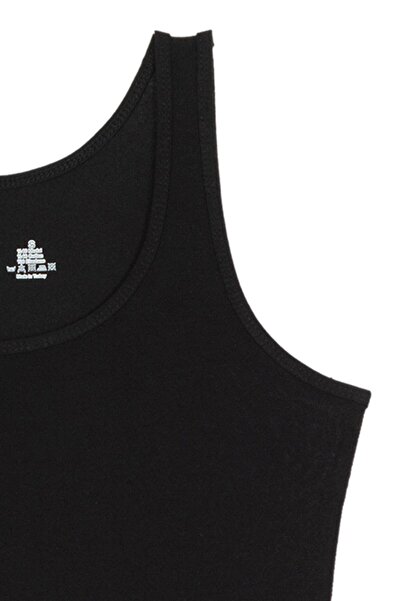 BSM Women's Black Modal Soft Comfortable High Quality Thick Strap Snap Fastener Athlete Body