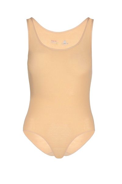 BSM Women's Nude Modal Soft Comfortable High Quality Thick Strap Snap Fastener Athlete Body