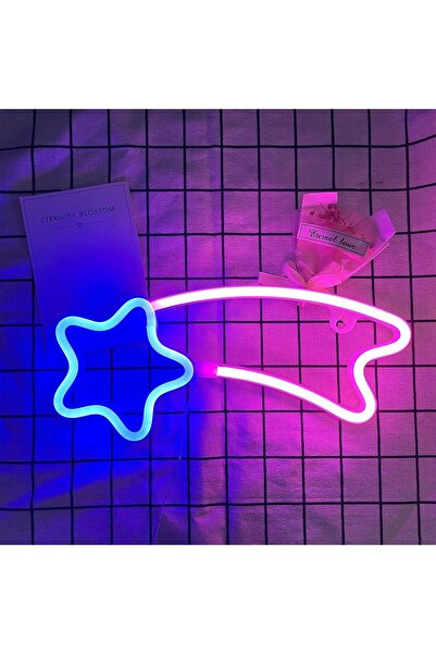Buka Shops Kuruklu Yıldız Neon Duvar Dekoru