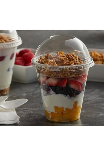 Miopack Plastic Transparent Cup with Lid and Straw 300ml CC Milkshake COFFEE LEMONADE CUP 100 PCS