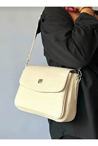 Just Polo Large Size Multi-Compartment 2-Strap Shoulder and Crossbody Bag wit...