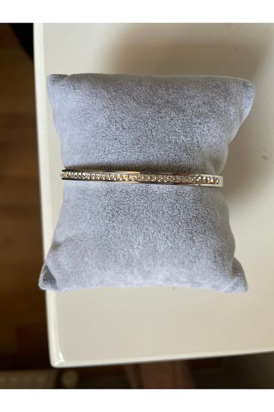 LEO CLAMP BRACELET SILVER ZIRCON STONE STYLISH LUXURY