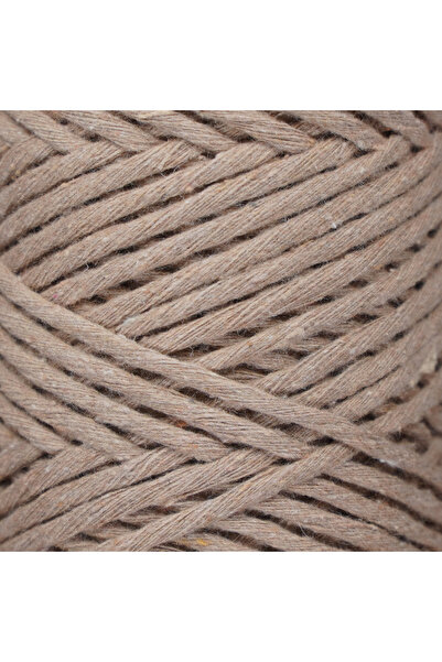 Makromecity Taranan Macrame Σχοινί 3mm Βαμβακερό Μακραμέ Σχοινί Μακραμέ Σχοινί Μακραμέ Σκούρο Μπεζ