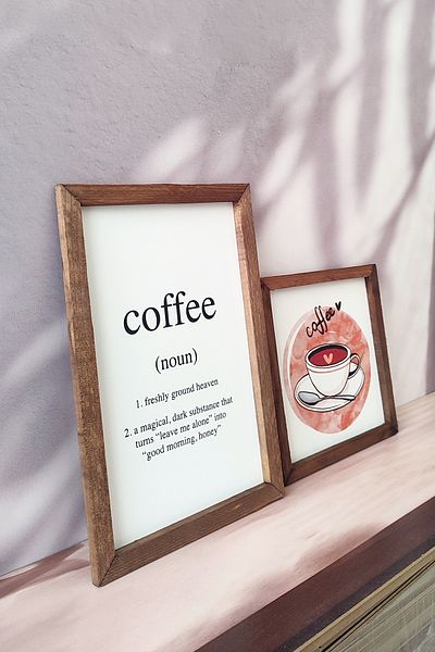 Tooall Coffee Noun Cup Ξύλινο Πλαίσιο Σετ ζωγραφικής 2 τεμαχίων