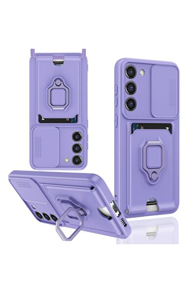 m.tk moveteck Samsung Galaxy S24 Plus Kılıf Kamera Sürgülü Lens Korumalı Kart...