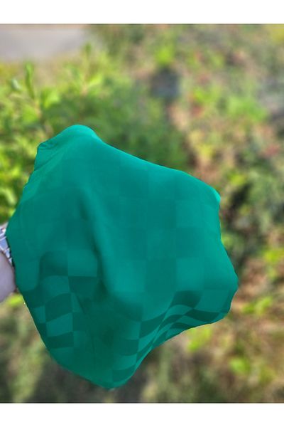 FRESCO SCARFS Γυναικείο σάλι με μοτίβο ζακάρ από μεταξένιο βαμβάκι Hijab*k.benetton