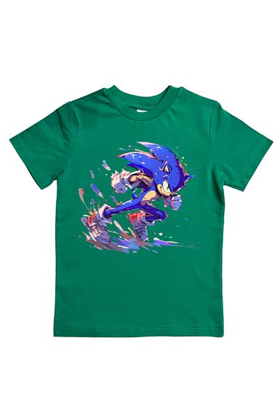 Sonic Καλοκαιρινό Παιδικό T-Shirt - Βαμβακερό χτενισμένο με στάμπα