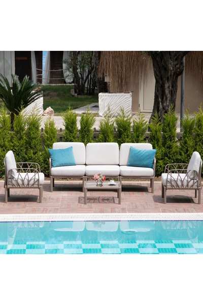 nar sokağı Garda Modüler Sofa Bahçe Oturma Grubu 3'lü Set