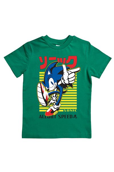 Sonic Καλοκαιρινό Παιδικό T-Shirt - Βαμβακερό χτενισμένο με στάμπα