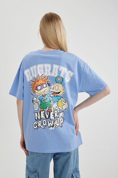 DeFacto Tričko Rugrats Oversize Crew s krátkým rukávem – C3791Ax24Sm
