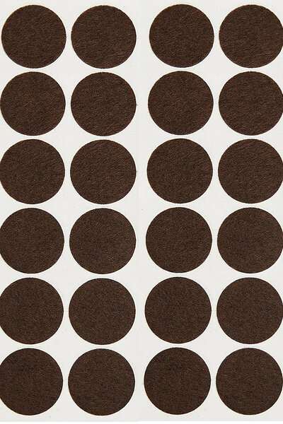 Kacar Home 33 Adet Yapışkanlı Koltuk Mobilya Ayak Keçesi Masa Sandalye Keçesi Zemin Koruyucu Keçe 24 Mm