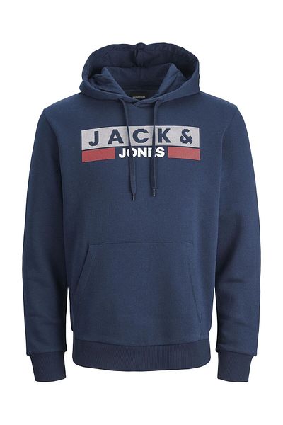 Jack & Jones Plus Kapuzenpullover Büyük Beden Logosu Kapuzenpullover