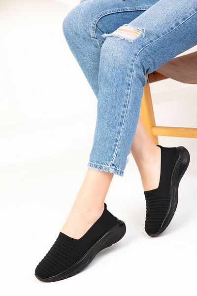 SOHO Schwarz-Schwarze Damen Sneakers 18761