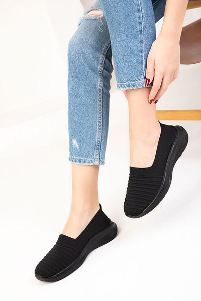 SOHO Schwarz-Schwarze Damen Sneakers 18761