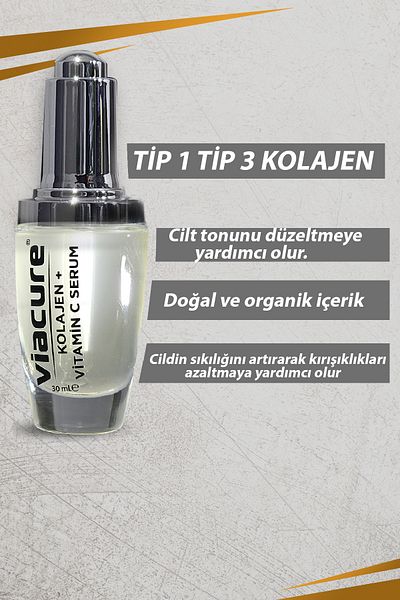 Viacure Type I Type Iii Collagen Hyaluronic Acid Vitamin C Serum, Skin Care