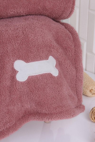 Baveno Cat Drying Towel - Dried Rose with Pet Embroidery