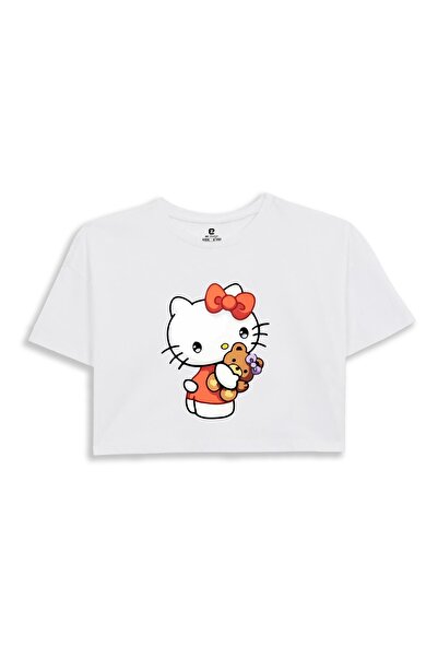 EZ Design Hellokity Printed Crop T-shirt