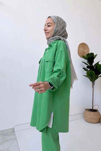 Ka Hijab Soft Hijab Suit - Green