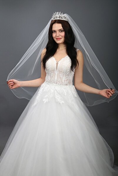 paris in paris Voal de mireasă - Voal de nuntă cu un singur strat, lungime de...