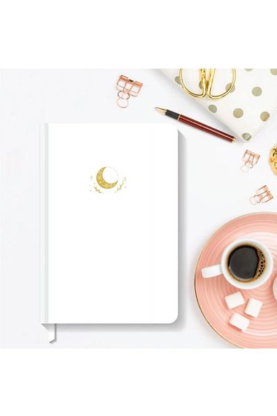 AKILLICA Notebook Elastic Hard Cover Dotted Notebook 13x21 Cm Hardcover Notebook White
