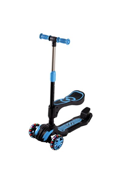 Cool Wheels Combo 3-7 Yaş Led Işıklı 3 Tekerlek Oturaklı Yükseklik Ayarlı Katlanabilir Çocuk Scooter