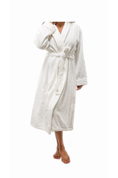 HIZSOY TEKSTİL Natural Soft Unisex Lux 100% Cotton Bathrobe 1650Gr