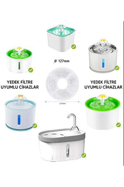 PETSİ Kedi Köpek Su Pınarı Aktif Karbon Yedek Filtre 2 Adet