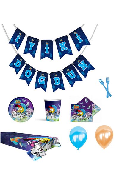 Kikajoy Kral Şakir Licensed 16 Person Birthday Set in Space