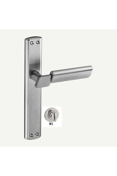 ARON Sofuoglu Linda Mirrored Nickel Satin (BANIO - WC) Door Handle (LEFT) Aluminum / Steel