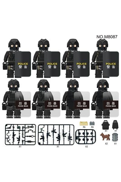 marimari 8 Pieces of Lego Compatible City Police Set is like a visual