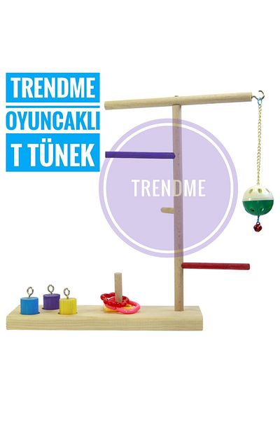 UniqBirdToys Trendme Wooden Bird Brain Ring Perch (Sultan, paradise, dialogue, etc.)