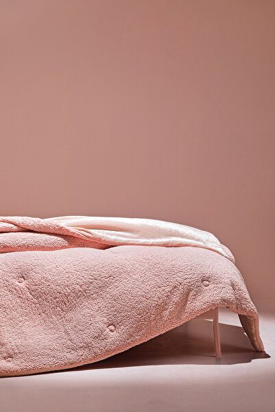 Puffy Mellove Sherpa Single Quilt - Blush