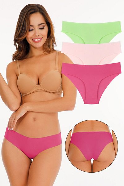 Sensu Γυναικεία εσώρουχα Lycra κομμένα με λέιζερ σετ 3 συσκευασιών