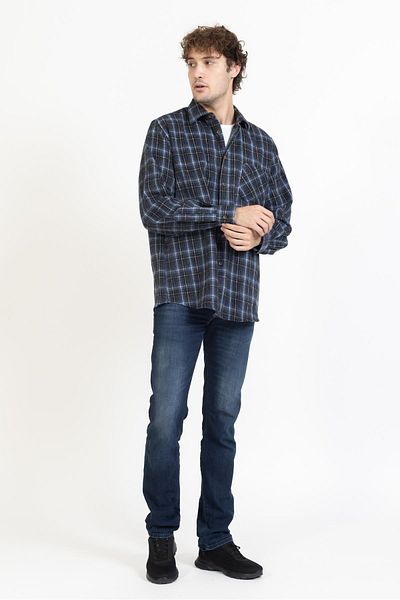 Villager&Son Карирана риза Lumberjack 2180 5/Индиго