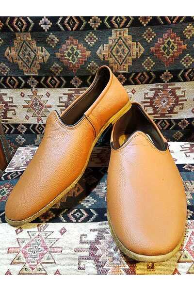 Osmanlı Yemeni Dünyası Yemeni Sandal Ottoman Yemeni World Flat Model Leather Yemeni