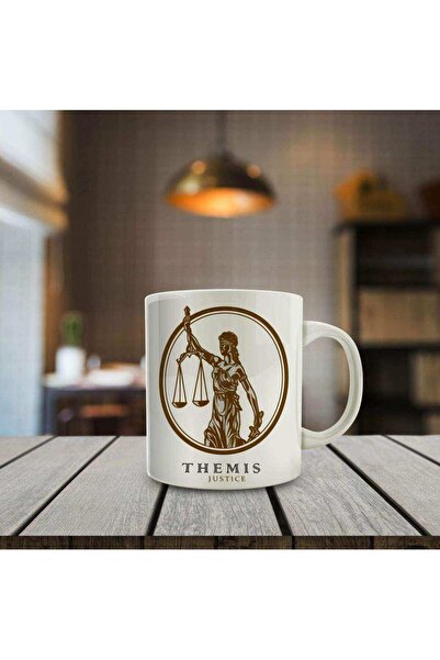 Genel Markalar Adalet Simgesi - Themis Baskılı Kupa Bardak - Hediyelik
