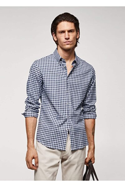 MANGO Man Βαμβακερό πουκάμισο Gingham