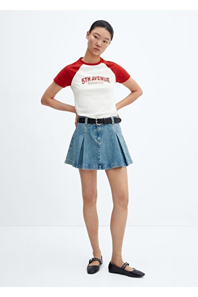 MANGO Woman تي شيرت مكتوب