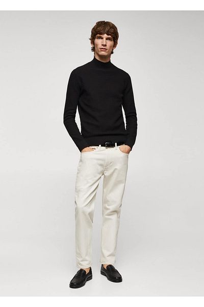 MANGO Man Geformter Pullover mit Perkins-Kragen